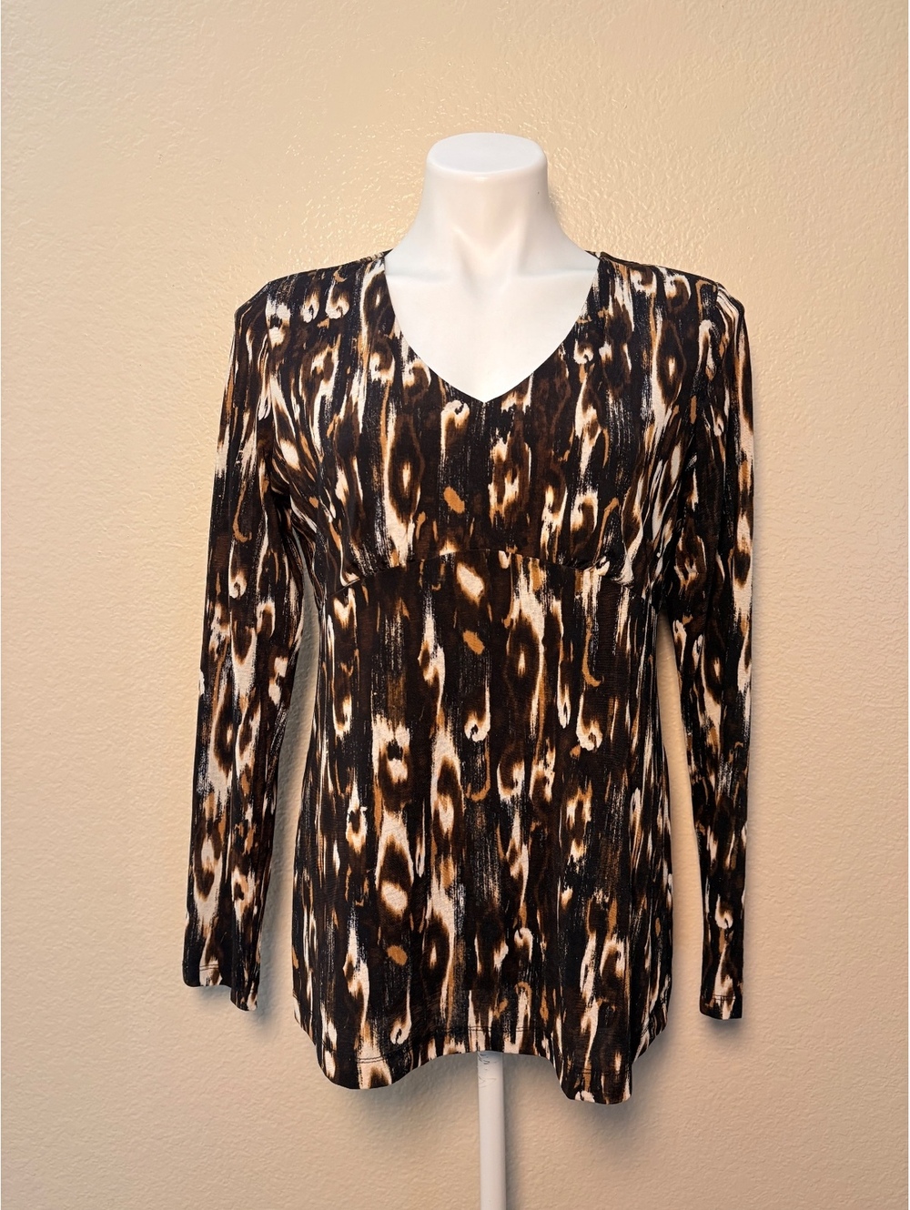 Y2K Dana Buchman Boho Long Sleeve Animal Print #11